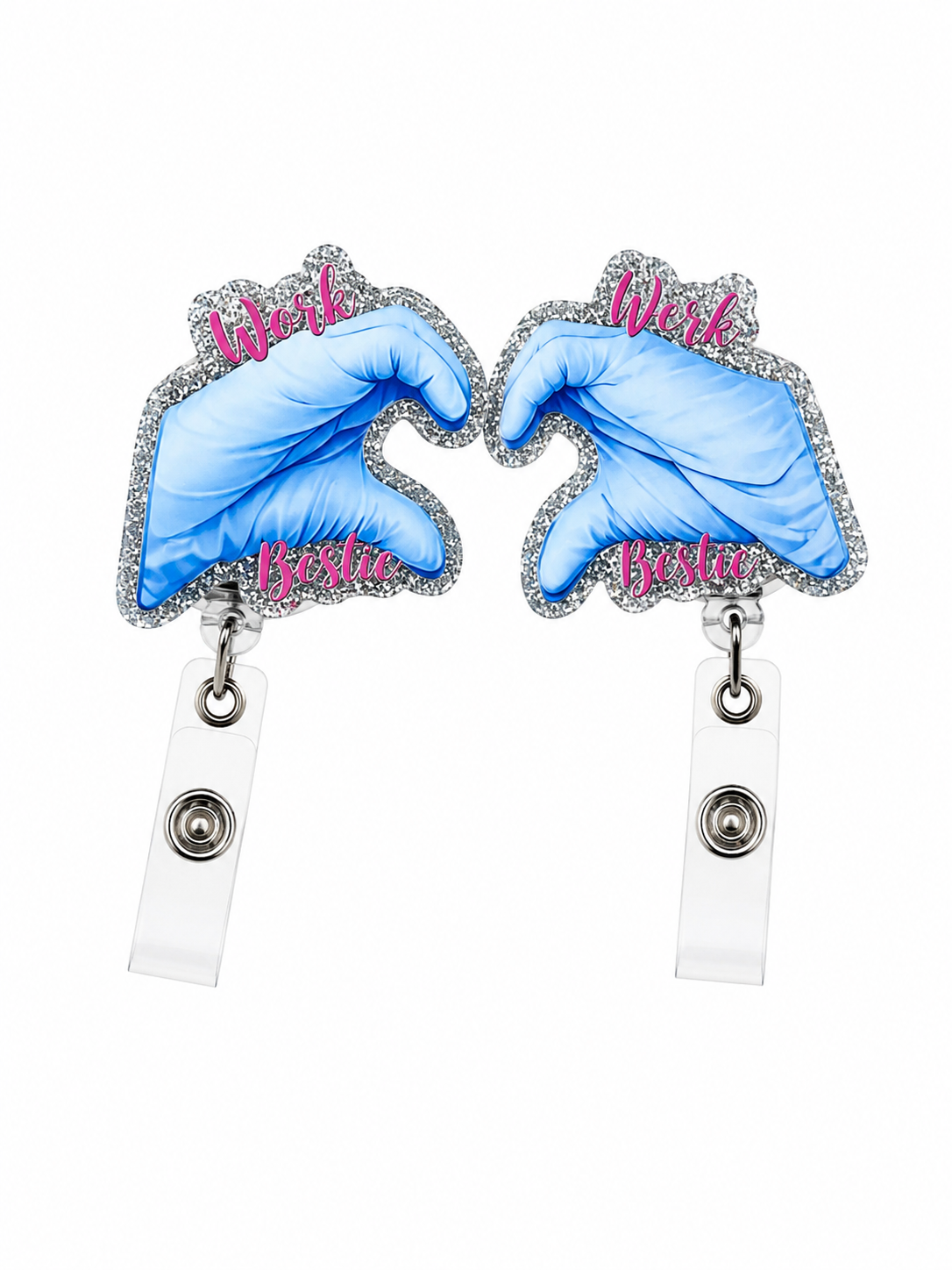 Work besties badge reel