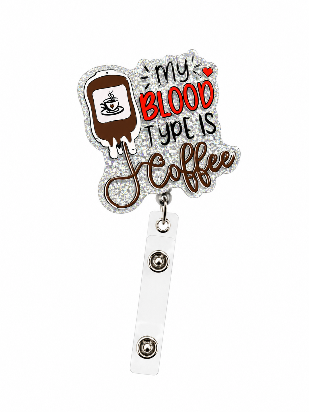 Coffee badge reel