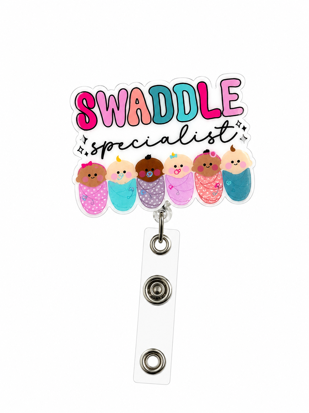 Swaddle specialist badge reel