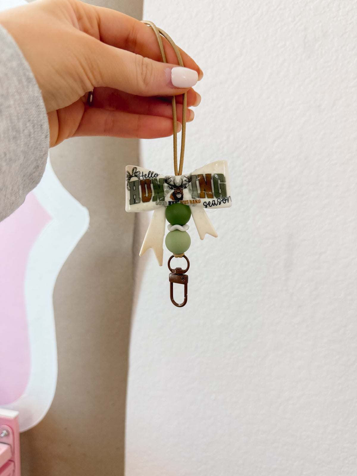Hello hunting season goodbye Husband reusable freshie hanger ￼