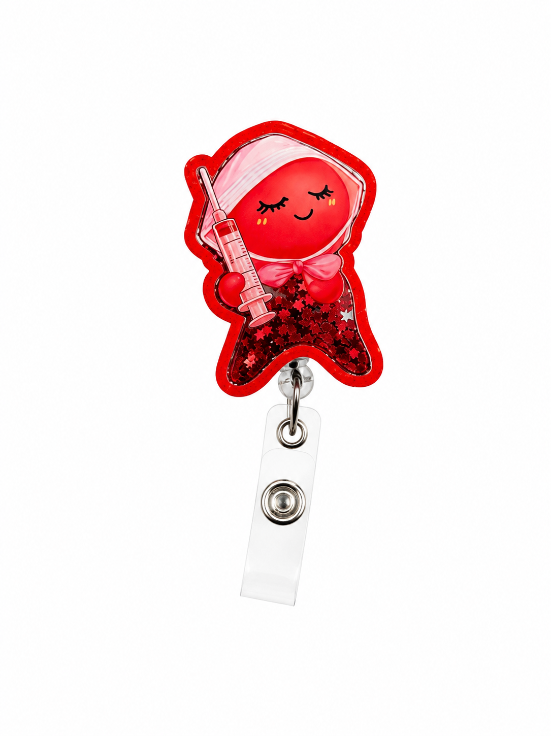 Red glove badge reel