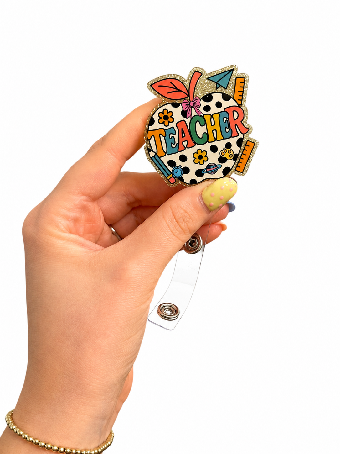 Teacher badge reel