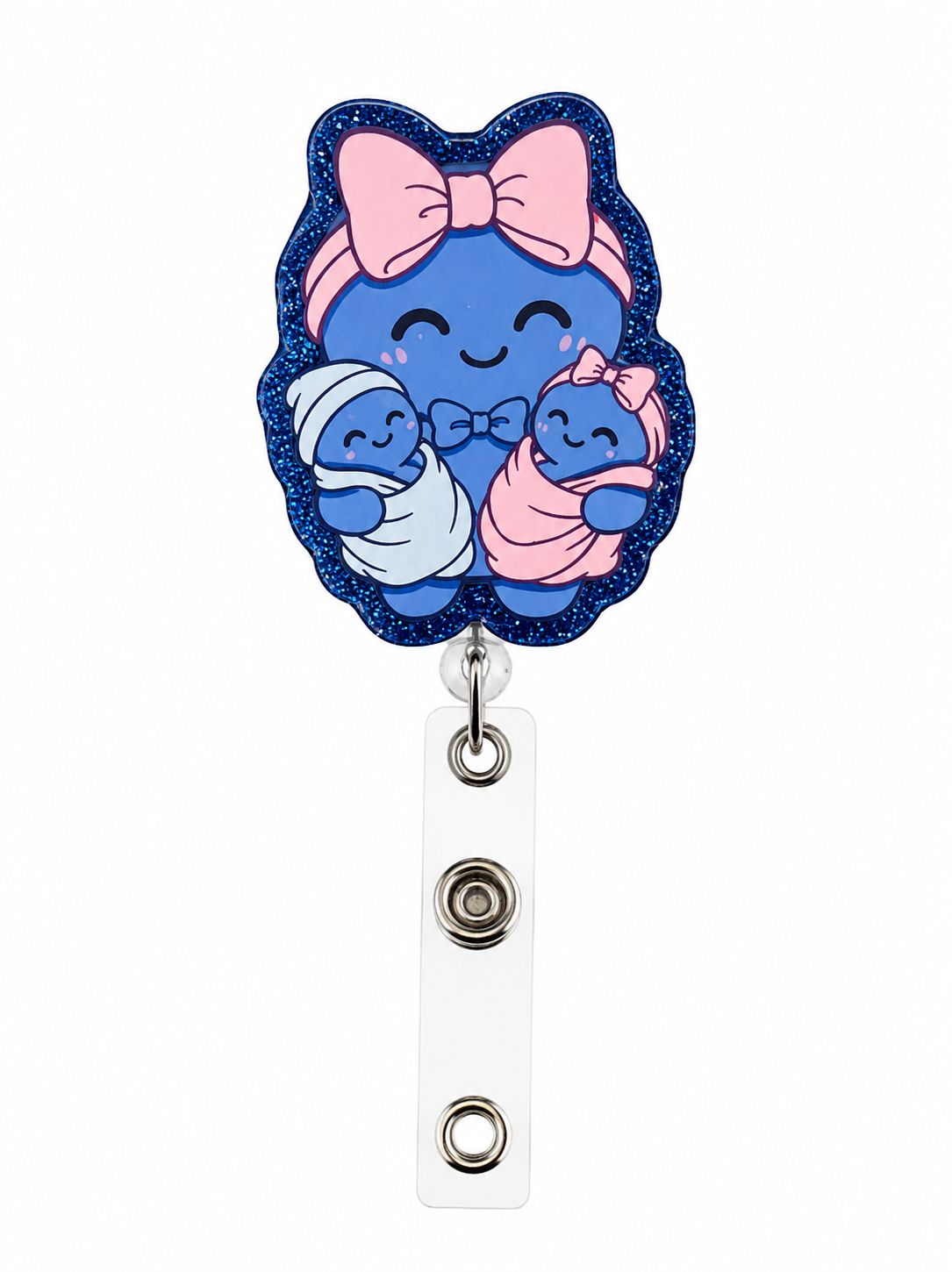 Blue glove badge reel