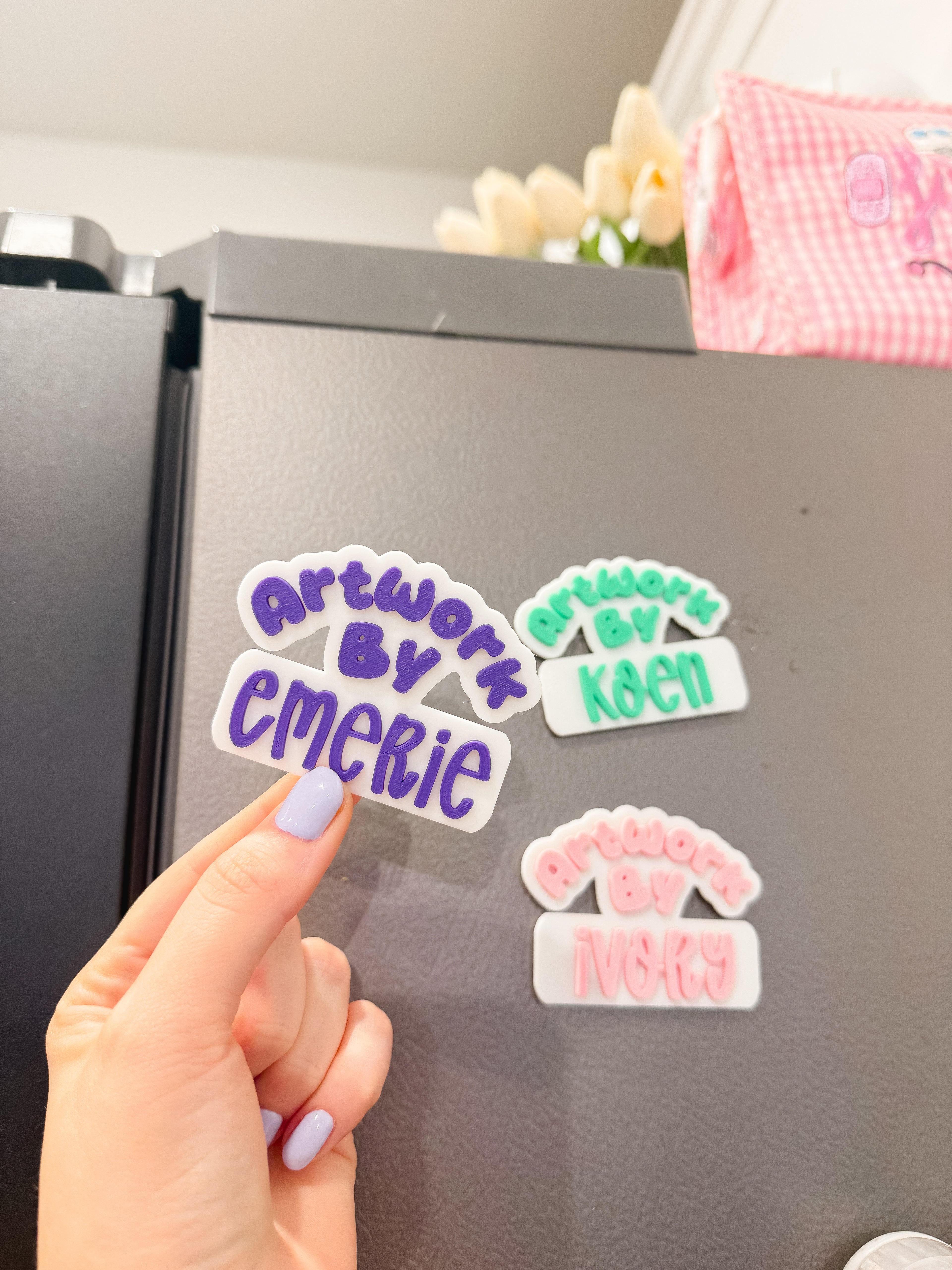 Custom name 3D printed magnet